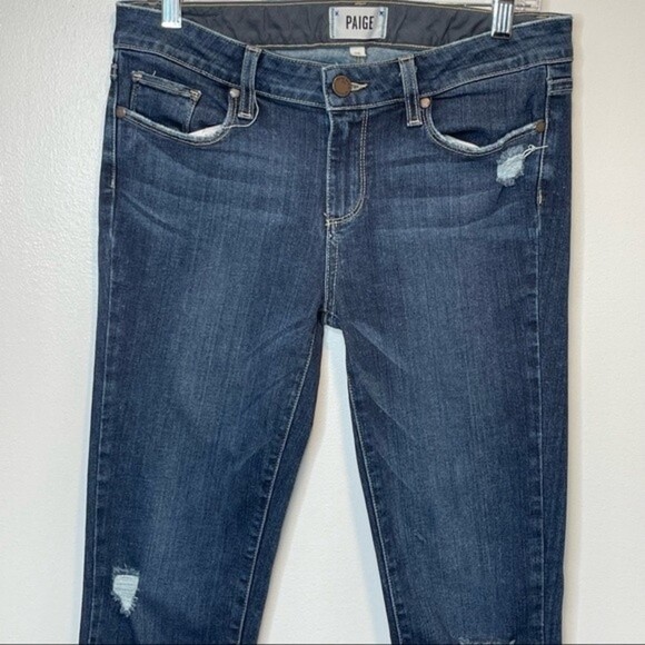 Paige Denim Skyline Ankle Peg Skinny Jeans Elia Dest. - Picture 3 of 13